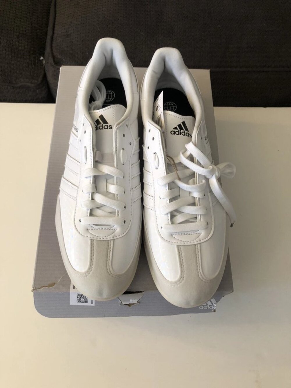 NWT Adidas Velosamba Vegan White Cycling Shoes Size 10